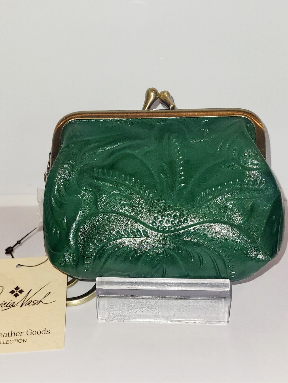 Patricia Nash Antique Brass Keyring Coin Pouch